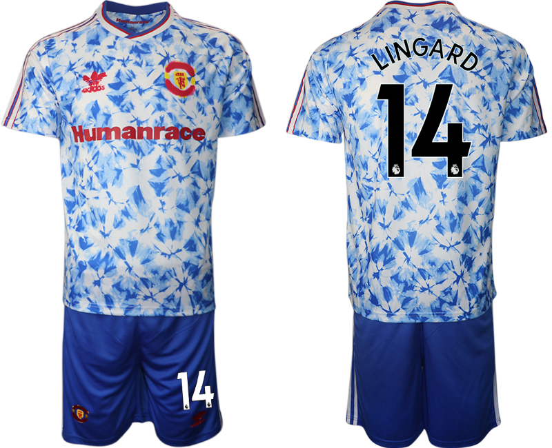 Men 2021 Manchester united adidas Human Race #14 soccer jerseys->manchester united jersey->Soccer Club Jersey